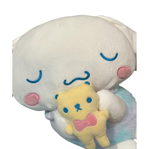 18" Sanrio Hello Kitty‎ And Friends Sleeping Cinnamon Roll With Teddy Bear Plush - Picture 6 of 6
